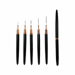 Metallic Nail Art Pens & Liner Brushes Set – 5PCS (Black Color) |
