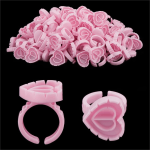 Pink Heart shape Glue Ring (Pack of 20)