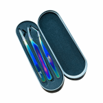 Pishaa Multicolor Stainless Steel Tweezer (Set of 3)