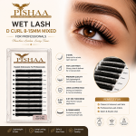 PISHAA Luxurious Wet Lash Extensions – D Curl 8–15mm Mixed - Image 3