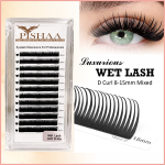 PISHAA Luxurious Wet Lash Extensions – D Curl 8–15mm Mixed - Image 5